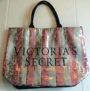 VICTORIA'S SECRET LARGE SEQUINED TOTE!